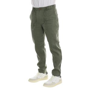 PANTALONE IN LINO MILITARE